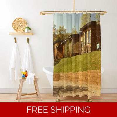 Le Studio Shower Curtain Building Glory days 1970`s Le Studio Shower Curtain Building Glory days 1970`s